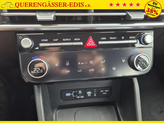 Hyundai TUCSON 1.6 T-GDI 160PS Sitzheizung Lenkradheizung Klimaautomatik Navi 12,3"-Touchscreen DAB+ wireless Apple CarPlay + Android Auto PDC v+h Rückf.Kamera 2xKeyless 17-LM 