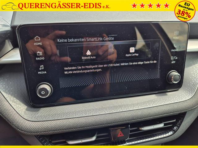 Skoda Fabia 1.0 TSI 115PS DSG Selection 5-türig Rückf.Kamera Parksensoren Sitzheizung Multifunktionslenkrad Klima Skoda-Radio Bluetooth Touchscreen Tempomat Nebelsch. Apple CarPlay + Android Auto 