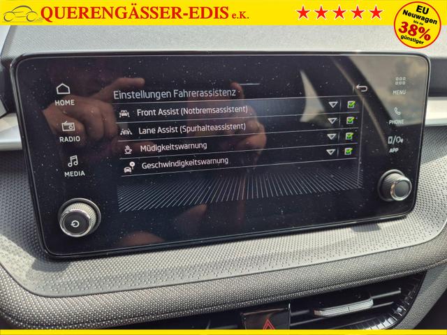 Skoda Fabia 1.0 TSI 115PS DSG Selection 5-türig Rückf.Kamera Parksensoren Sitzheizung Multifunktionslenkrad Klima Skoda-Radio Bluetooth Touchscreen Tempomat Nebelsch. Apple CarPlay + Android Auto 