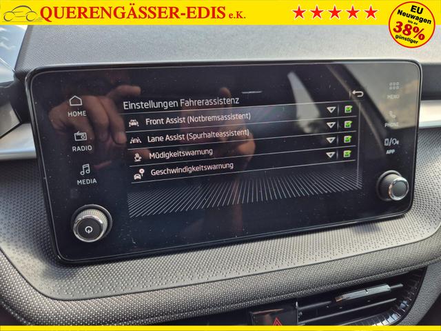 Skoda Fabia 1.0 TSI 115PS DSG Selection 5-türig Rückf.Kamera Parksensoren Sitzheizung Multifunktionslenkrad Klima Skoda-Radio Bluetooth Touchscreen Tempomat Nebelsch. Apple CarPlay + Android Auto 