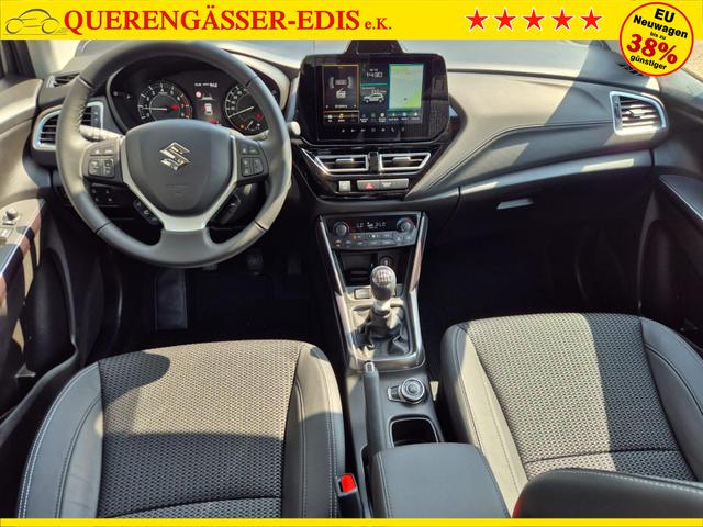 Suzuki S-Cross Comfort+ 129PS MHEV 4x4 ALLGRIP 1.4 Boosterjet Teil-Leder Navi Klimaautomatik Sitzheizung ACC PDC v+h 4x Kamera Suzuki-Radio Apple CarPlay Android Auto Touchscreen 2xKeyless 17-LM 