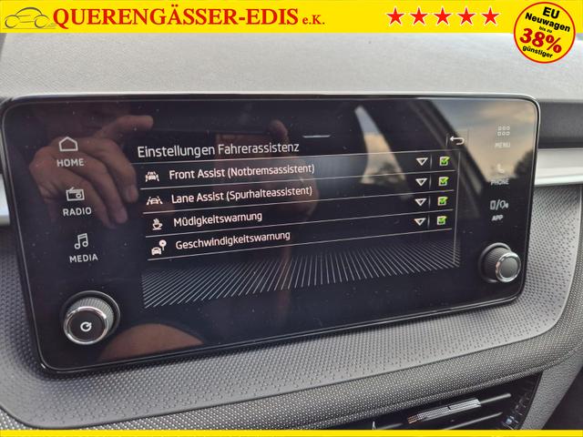 Skoda Fabia 1.0 TSI 115PS DSG Selection 5-türig Rückf.Kamera Parksensoren Sitzheizung Multifunktionslenkrad Klima Skoda-Radio Bluetooth Touchscreen Tempomat Nebelsch. Apple CarPlay + Android Auto 