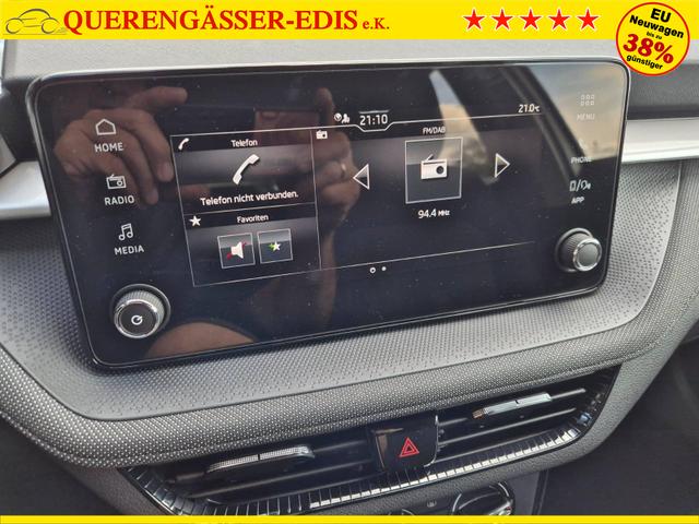 Skoda Fabia 1.0 TSI 115PS DSG Selection 5-türig Rückf.Kamera Parksensoren Sitzheizung Multifunktionslenkrad Klima Skoda-Radio Bluetooth Touchscreen Tempomat Nebelsch. Apple CarPlay + Android Auto 