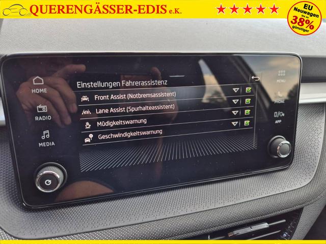 Skoda Fabia 1.0 TSI 115PS DSG Selection 5-türig Rückf.Kamera Parksensoren Sitzheizung Multifunktionslenkrad Klima Skoda-Radio Bluetooth Touchscreen Tempomat Nebelsch. Apple CarPlay + Android Auto 