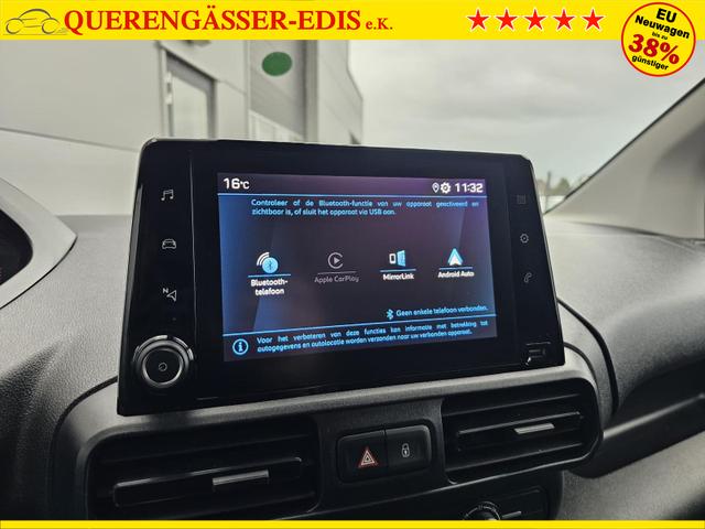 Peugeot Partner 1.5 BlueHDI 130PS Automatik 2-Sitzer Navi Apple CarPlay Android Auto AHK Klima Bluetooth DAB PDC v+h Rückf.Kamera Tempomat Ganzj.Reifen 