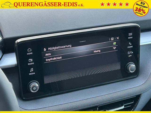 Skoda Fabia 1.0 TSI 115PS DSG Selection 5-türig 15"LM Rückf.Kamera Parksensoren Sitzheizung Multifunktionslenkrad Klima Skoda-Radio Bluetooth Touchscreen Tempomat Nebelsch. Apple CarPlay + Android Auto 