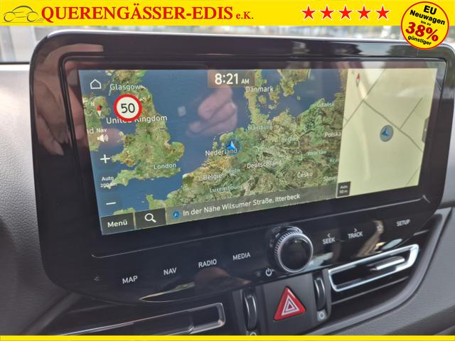 Hyundai i30 Kombi 1.5 T-GDI 95PS Sitzheizung Lenkradheizung Klimaautomatik Tempomat Navi Apple CarPlay + Android Auto PDC v+h Rückf.Kamera 17-LM 