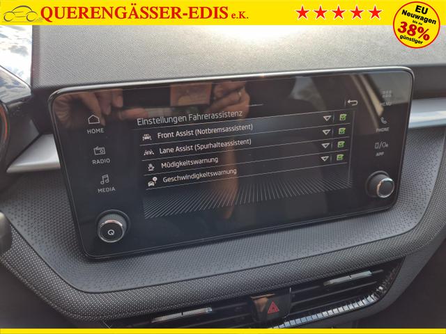 Skoda Fabia 1.0 TSI 115PS DSG Selection 5-türig 15"LM Rückf.Kamera Parksensoren Sitzheizung Multifunktionslenkrad Klima Skoda-Radio Bluetooth Touchscreen Tempomat Nebelsch. Apple CarPlay + Android Auto 