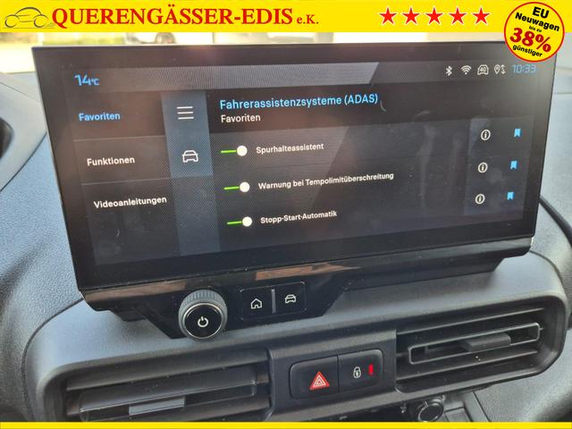 Peugeot Partner 1.5 BlueHDI 102PS NEUES MODELL 2-Sitzer AHK Klima Radio Apple CarPlay Android Auto Bluetooth DAB PDC v+h Rückf.Kamera Tempomat Ganzj.Reifen 