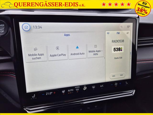 Ford Puma ST-Line X 1.0 EcoBoost Hybrid 125PS Automatik NEUES MODELL 360&deg;Kamera AbstandsTempomat el.Heckklappe Premium Leder (Sensico) B+O-Sound Klimaautomatik Sitzheizung Lenkradheizung Frontscheibe beheizb. Ford-Navi SYNC4 Bluetooth Apple CarPlay Android A 