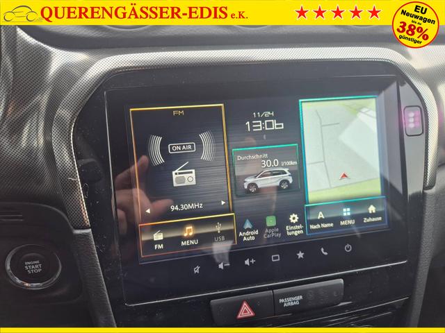 Suzuki Vitara Comfort+ 110PS Automatik MHEV 4x4 ALLGRIP 1.4 Boosterjet Allrad Teilleder Navi Klimaautomatik Sitzheizung ACC PDC v+h Rückf.Kamera Suzuki-Radio Apple CarPlay Android Auto Touchscreen 2xKeyless 17-LM 