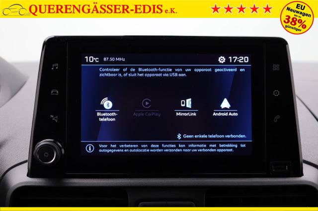 Peugeot Partner 1.5 BlueHDI 102PS 2-Sitzer AHK Klima Radio Apple CarPlay Android Auto Bluetooth DAB PDC v+h Rückf.Kamera Tempomat Ganzj.Reifen 