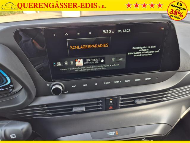 Hyundai i20 1.0 T-GDI 90PS Automatik 5-T&uuml;rer Sitzheizung Lenkradheizung R&uuml;ckf.Kamera PDC Klima Apple CarPlay Android Auto Tempomat Touchscreen 