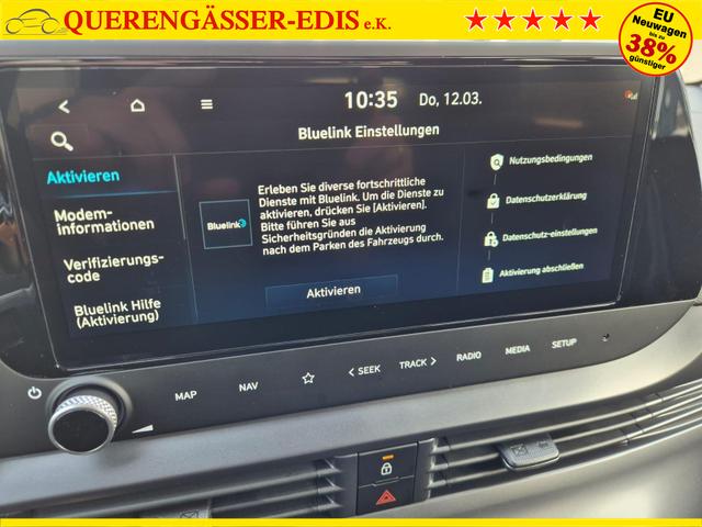 Hyundai i20 1.0 T-GDI 90PS Trend Automatik 5-t&uuml;rig Klimaautomatik Sitzheizung Lenkradheizung R&uuml;ckf.Kamera PDC Apple CarPlay Android Auto Tempomat Touchscreen 16"LM 