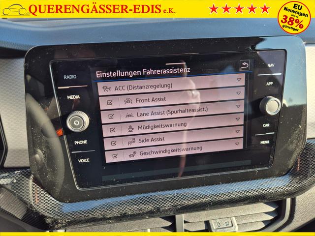 Volkswagen T-Cross 1.0 TSI 116PS DSG Life LED-Matrix-Scheinwerfer ACC Klimaautomatik Sitzheizung PDC v+h 17-LM abged.Scheiben 2xKeyless DAB+ Bluetooth Touchscreen Apple CarPlay Android Auto 