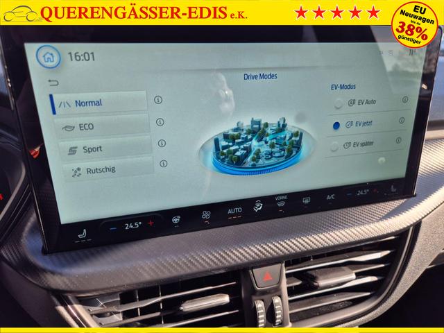 Ford Kuga ST-Line X 243PS PHEV Automatik Matrix-LED schwenkb. AHK elektr. PanoDach Sitzheizung v+h Lenkradheizung Frontscheibe beheizb. Navi SYNC4 Apple CarPlay Android Auto Touchscreen PDC 4xKamera 2xKeyless B+O Sound 19"LM vollelektr. Reichweite 65KM 