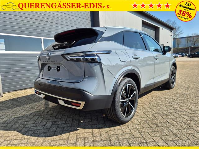 Nissan Qashqai 1.3 DIG-T MHEV 158 PS X-Tronic Tekna Voll-Leder Klimaautomatik PanoGlasdach Sitzheizung Lenkradheizung Navi Head-Up Display elektr. Heckklappe ACC PDC v+h 360&deg;Kamera DAB Bluetooth Touchscreen Apple CarPlay Android Auto 19"LM 