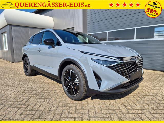 Nissan Qashqai 1.3 DIG-T MHEV 158 PS X-Tronic Tekna Voll-Leder Klimaautomatik PanoGlasdach Sitzheizung Lenkradheizung Navi Head-Up Display elektr. Heckklappe ACC PDC v+h 360&deg;Kamera DAB Bluetooth Touchscreen Apple CarPlay Android Auto 19"LM 