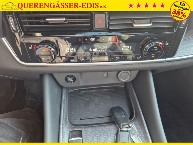 Nissan Qashqai 1.3 DIG-T MHEV 158 PS X-Tronic Tekna Voll-Leder Klimaautomatik PanoGlasdach Sitzheizung Lenkradheizung Navi Head-Up Display elektr. Heckklappe ACC PDC v+h 360&deg;Kamera DAB Bluetooth Touchscreen Apple CarPlay Android Auto 19"LM 