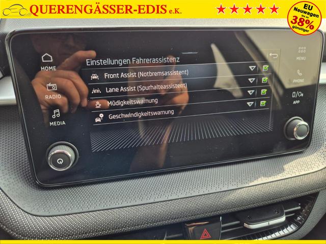 Skoda Fabia 1.0 TSI 95PS Selection 5-t&uuml;rig R&uuml;ckf.Kamera Parksensoren Sitzheizung Multifunktionslenkrad Klima Skoda-Radio Bluetooth Touchscreen Tempomat Nebelsch. Apple CarPlay + Android Auto 