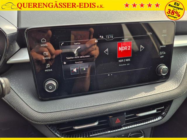 Skoda Fabia 1.0 TSI 95PS Selection 5-t&uuml;rig R&uuml;ckf.Kamera Parksensoren Sitzheizung Multifunktionslenkrad Klima Skoda-Radio Bluetooth Touchscreen Tempomat Nebelsch. Apple CarPlay + Android Auto 