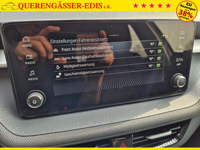 Skoda Fabia 1.0 TSI 95PS Selection 5-t&uuml;rig R&uuml;ckf.Kamera Parksensoren Sitzheizung Multifunktionslenkrad Klima Skoda-Radio Bluetooth Touchscreen Tempomat Nebelsch. Apple CarPlay + Android Auto 