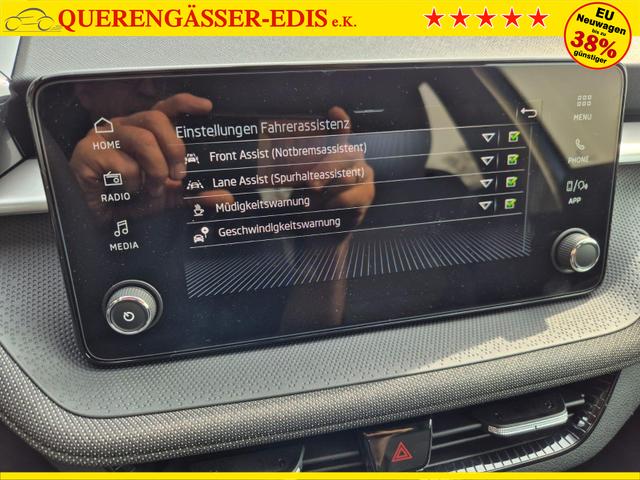 Skoda Fabia 1.0 TSI 95PS Selection 5-t&uuml;rig R&uuml;ckf.Kamera Parksensoren Sitzheizung Multifunktionslenkrad Klima Skoda-Radio Bluetooth Touchscreen Tempomat Nebelsch. Apple CarPlay + Android Auto 