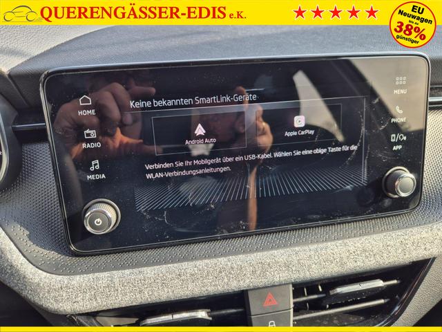 Skoda Kamiq 1.0 TSI 115PS DSG Selection AHK R&uuml;ckf.Kamera PDC v+h Sitzheizung Klimaautomatik Skoda-Radio Apple CarPlay + Android Auto Tempomat Garantieverl&auml;ngerung 16"LM 