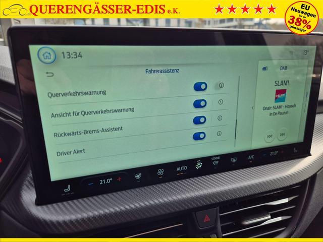 Ford Kuga ST-Line X 243PS PHEV Automatik schwenkb. AHK Sitzheizung v+h Lenkradheizung Frontscheibe beheizb. Klimaauomatik Navi SYNC4 Apple CarPlay Android Auto Touchscreen PDC 4xKamera 2xKeyless B+O Sound 18"LM vollelektr. Reichweite 67KM 