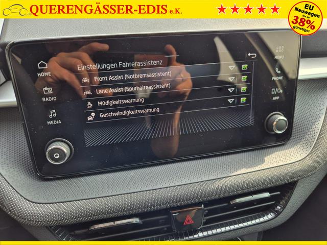 Skoda Fabia 1.0 TSI 95PS Selection 5-t&uuml;rig R&uuml;ckf.Kamera Parksensoren Sitzheizung Multifunktionslenkrad Klima Skoda-Radio Bluetooth Touchscreen Tempomat Nebelsch. Apple CarPlay + Android Auto 