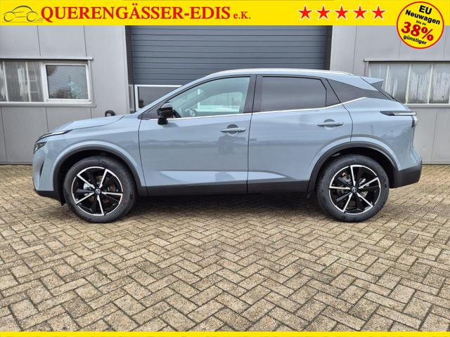 Nissan Qashqai 1.3 DIG-T MHEV 158 PS X-Tronic Tekna Voll-Leder Klimaautomatik PanoGlasdach Sitzheizung Lenkradheizung Navi Head-Up Display elektr. Heckklappe ACC PDC v+h 360&deg;Kamera DAB Bluetooth Touchscreen Apple CarPlay Android Auto 19"LM 