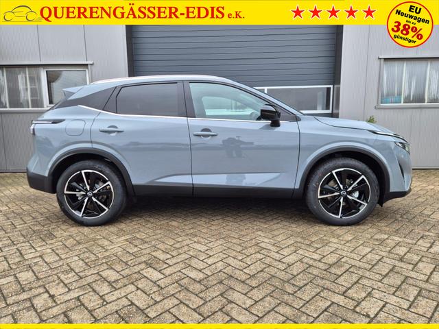 Nissan Qashqai 1.3 DIG-T MHEV 158 PS X-Tronic Tekna Voll-Leder Klimaautomatik PanoGlasdach Sitzheizung Lenkradheizung Navi Head-Up Display elektr. Heckklappe ACC PDC v+h 360&deg;Kamera DAB Bluetooth Touchscreen Apple CarPlay Android Auto 19"LM 