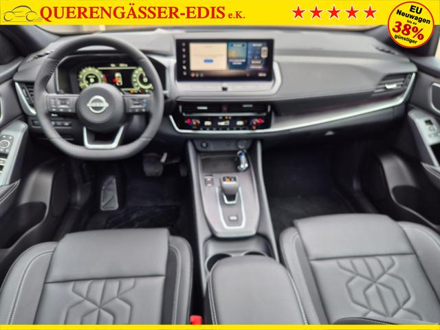 Nissan Qashqai 1.3 DIG-T MHEV 158 PS X-Tronic Tekna Voll-Leder Klimaautomatik PanoGlasdach Sitzheizung Lenkradheizung Navi Head-Up Display elektr. Heckklappe ACC PDC v+h 360&deg;Kamera DAB Bluetooth Touchscreen Apple CarPlay Android Auto 19"LM 