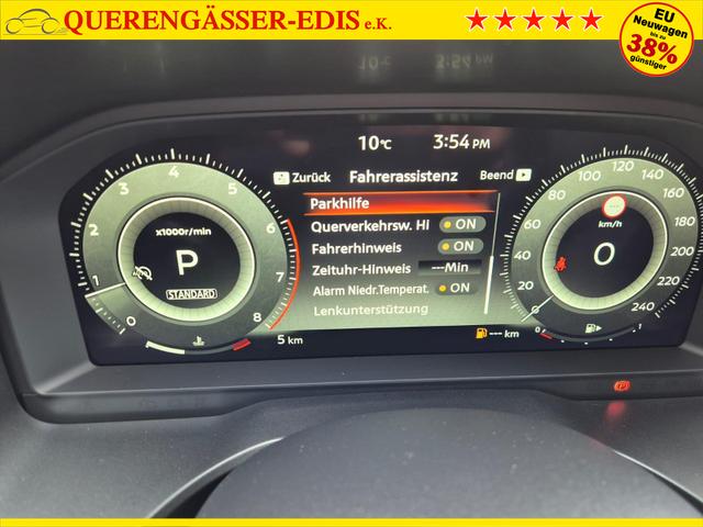 Nissan Qashqai 1.3 DIG-T MHEV 158 PS X-Tronic Tekna Voll-Leder Klimaautomatik PanoGlasdach Sitzheizung Lenkradheizung Navi Head-Up Display elektr. Heckklappe ACC PDC v+h 360&deg;Kamera DAB Bluetooth Touchscreen Apple CarPlay Android Auto 19"LM 
