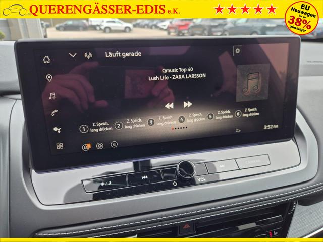 Nissan Qashqai 1.3 DIG-T MHEV 158 PS X-Tronic Tekna Voll-Leder Klimaautomatik PanoGlasdach Sitzheizung Lenkradheizung Navi Head-Up Display elektr. Heckklappe ACC PDC v+h 360&deg;Kamera DAB Bluetooth Touchscreen Apple CarPlay Android Auto 19"LM 