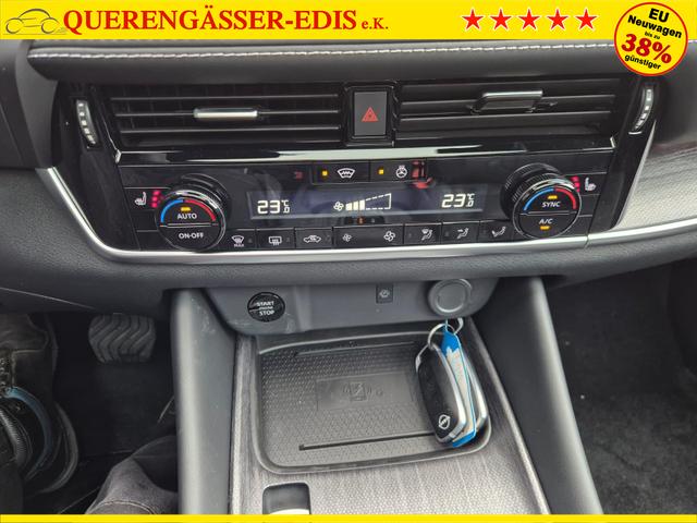 Nissan Qashqai 1.3 DIG-T MHEV 158 PS X-Tronic Tekna Voll-Leder Klimaautomatik PanoGlasdach Sitzheizung Lenkradheizung Navi Head-Up Display elektr. Heckklappe ACC PDC v+h 360&deg;Kamera DAB Bluetooth Touchscreen Apple CarPlay Android Auto 19"LM 
