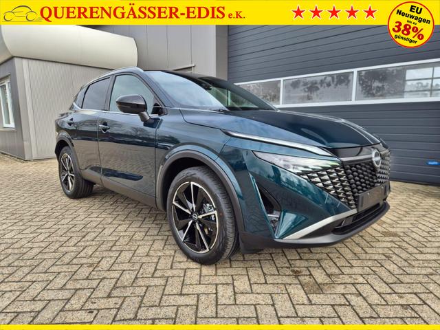 Nissan Qashqai 1.3 DIG-T MHEV 158 PS X-Tronic Tekna Voll-Leder Klimaautomatik PanoGlasdach Sitzheizung Lenkradheizung Navi Head-Up Display elektr. Heckklappe ACC PDC v+h 360&deg;Kamera DAB Bluetooth Touchscreen Apple CarPlay Android Auto 19"LM 