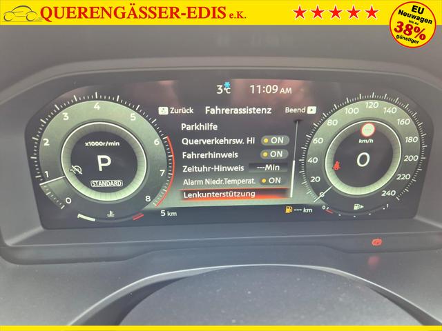 Nissan Qashqai 1.3 DIG-T MHEV 158 PS X-Tronic Tekna Voll-Leder Klimaautomatik PanoGlasdach Sitzheizung Lenkradheizung Navi Head-Up Display elektr. Heckklappe ACC PDC v+h 360&deg;Kamera DAB Bluetooth Touchscreen Apple CarPlay Android Auto 19"LM 