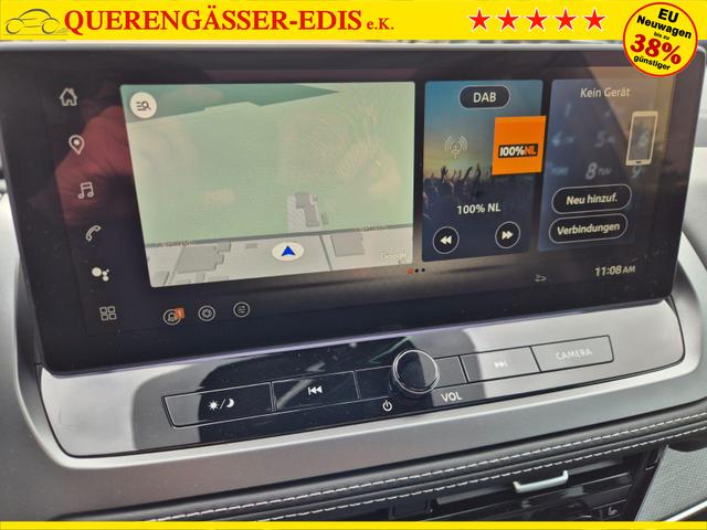 Nissan Qashqai 1.3 DIG-T MHEV 158 PS X-Tronic Tekna Voll-Leder Klimaautomatik PanoGlasdach Sitzheizung Lenkradheizung Navi Head-Up Display elektr. Heckklappe ACC PDC v+h 360&deg;Kamera DAB Bluetooth Touchscreen Apple CarPlay Android Auto 19"LM 