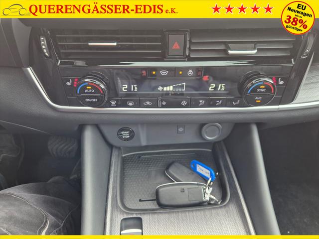 Nissan Qashqai 1.3 DIG-T MHEV 158 PS X-Tronic Tekna Voll-Leder Klimaautomatik PanoGlasdach Sitzheizung Lenkradheizung Navi Head-Up Display elektr. Heckklappe ACC PDC v+h 360&deg;Kamera DAB Bluetooth Touchscreen Apple CarPlay Android Auto 19"LM 
