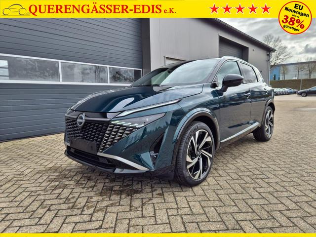 Nissan Qashqai 1.3 DIG-T MHEV 158 PS X-Tronic Tekna Premium Paket 20"LM Teil-Leder PanoGlasdach Klimaautomatik Sitzheizung Lenkradheizung Navi Head-Up Display elektr. Heckklappe ACC PDC v+h 360&deg;Kamera DAB Bluetooth Touchscreen Apple CarPlay Android Auto 