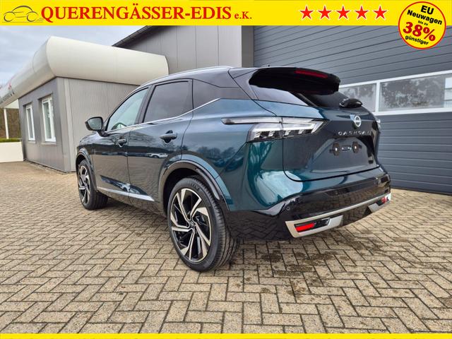 Nissan Qashqai 1.3 DIG-T MHEV 158 PS X-Tronic Tekna Premium Paket 20"LM Teil-Leder PanoGlasdach Klimaautomatik Sitzheizung Lenkradheizung Navi Head-Up Display elektr. Heckklappe ACC PDC v+h 360&deg;Kamera DAB Bluetooth Touchscreen Apple CarPlay Android Auto 