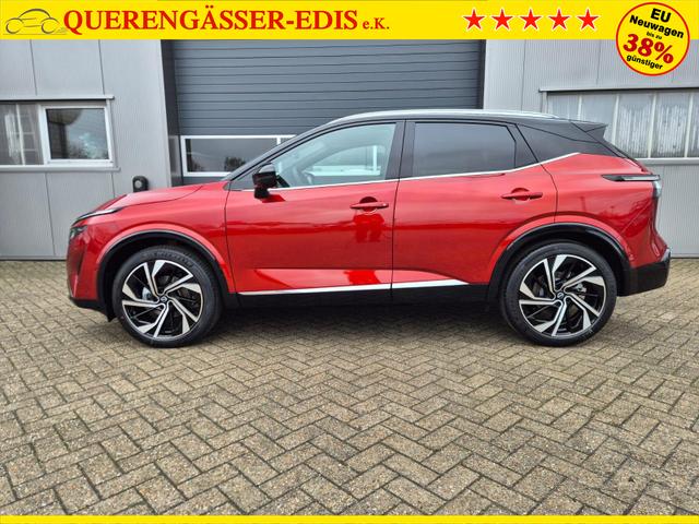 Nissan Qashqai 1.3 DIG-T MHEV 158 PS X-Tronic Tekna Premium Paket 20"LM Teil-Leder PanoGlasdach Klimaautomatik Sitzheizung Lenkradheizung Navi Head-Up Display elektr. Heckklappe ACC PDC v+h 360&deg;Kamera DAB Bluetooth Touchscreen Apple CarPlay Android Auto 