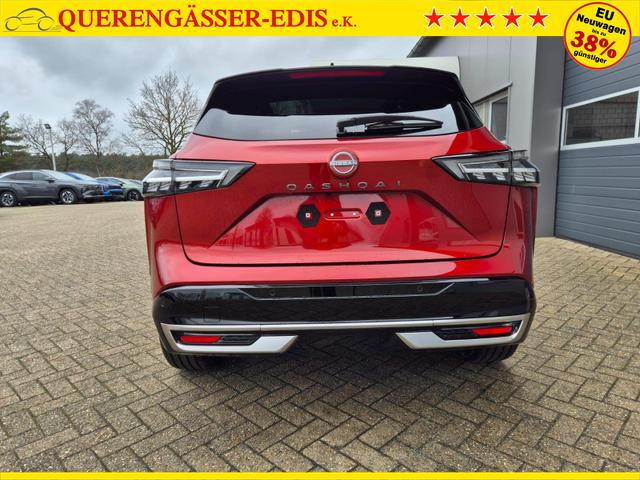 Nissan Qashqai 1.3 DIG-T MHEV 158 PS X-Tronic Tekna Premium Paket 20"LM Teil-Leder PanoGlasdach Klimaautomatik Sitzheizung Lenkradheizung Navi Head-Up Display elektr. Heckklappe ACC PDC v+h 360&deg;Kamera DAB Bluetooth Touchscreen Apple CarPlay Android Auto 