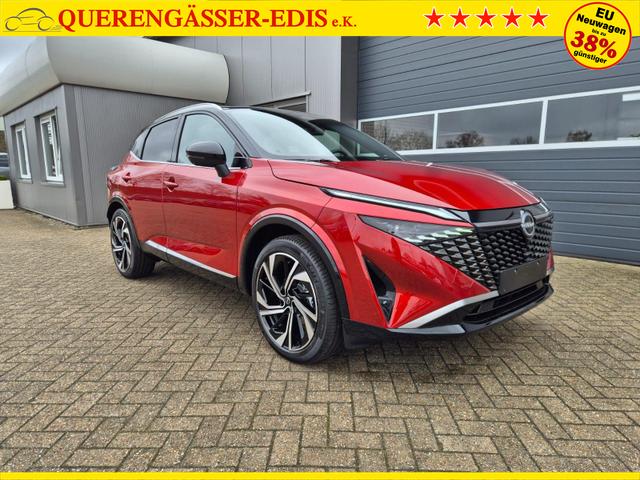 Nissan Qashqai 1.3 DIG-T MHEV 158 PS X-Tronic Tekna Premium Paket 20"LM Teil-Leder PanoGlasdach Klimaautomatik Sitzheizung Lenkradheizung Navi Head-Up Display elektr. Heckklappe ACC PDC v+h 360&deg;Kamera DAB Bluetooth Touchscreen Apple CarPlay Android Auto 