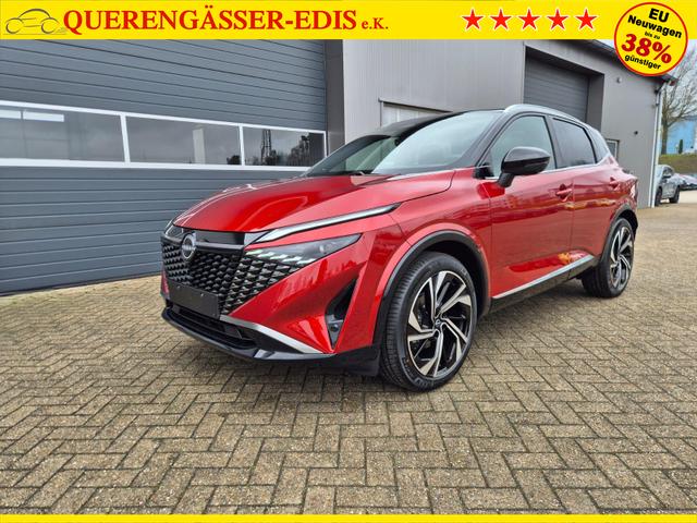 Nissan Qashqai 1.3 DIG-T MHEV 158 PS X-Tronic Tekna Premium Paket 20"LM Teil-Leder PanoGlasdach Klimaautomatik Sitzheizung Lenkradheizung Navi Head-Up Display elektr. Heckklappe ACC PDC v+h 360&deg;Kamera DAB Bluetooth Touchscreen Apple CarPlay Android Auto 
