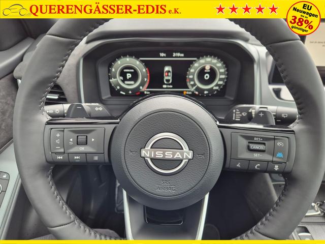 Nissan Qashqai 1.3 DIG-T MHEV 158 PS X-Tronic Tekna Premium Paket 20"LM Teil-Leder PanoGlasdach Klimaautomatik Sitzheizung Lenkradheizung Navi Head-Up Display elektr. Heckklappe ACC PDC v+h 360&deg;Kamera DAB Bluetooth Touchscreen Apple CarPlay Android Auto 