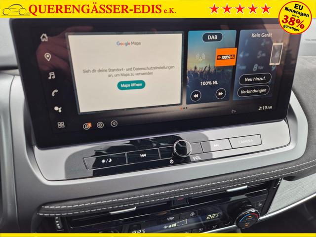 Nissan Qashqai 1.3 DIG-T MHEV 158 PS X-Tronic Tekna Premium Paket 20"LM Teil-Leder PanoGlasdach Klimaautomatik Sitzheizung Lenkradheizung Navi Head-Up Display elektr. Heckklappe ACC PDC v+h 360&deg;Kamera DAB Bluetooth Touchscreen Apple CarPlay Android Auto 