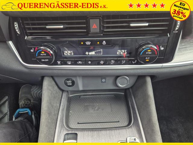 Nissan Qashqai 1.3 DIG-T MHEV 158 PS X-Tronic Tekna Premium Paket 20"LM Teil-Leder PanoGlasdach Klimaautomatik Sitzheizung Lenkradheizung Navi Head-Up Display elektr. Heckklappe ACC PDC v+h 360&deg;Kamera DAB Bluetooth Touchscreen Apple CarPlay Android Auto 