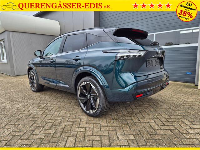 Nissan Qashqai 1.3 DIG-T MHEV 158 PS X-Tronic N-Design 20"Zoll Teil-Leder PanoGlasdach Klimaautomatik Sitzheizung Lenkradheizung Navi Head-Up Display elektr. Heckklappe ACC PDC v+h 360&deg;Kamera DAB Bluetooth Touchscreen Apple CarPlay Android Auto 